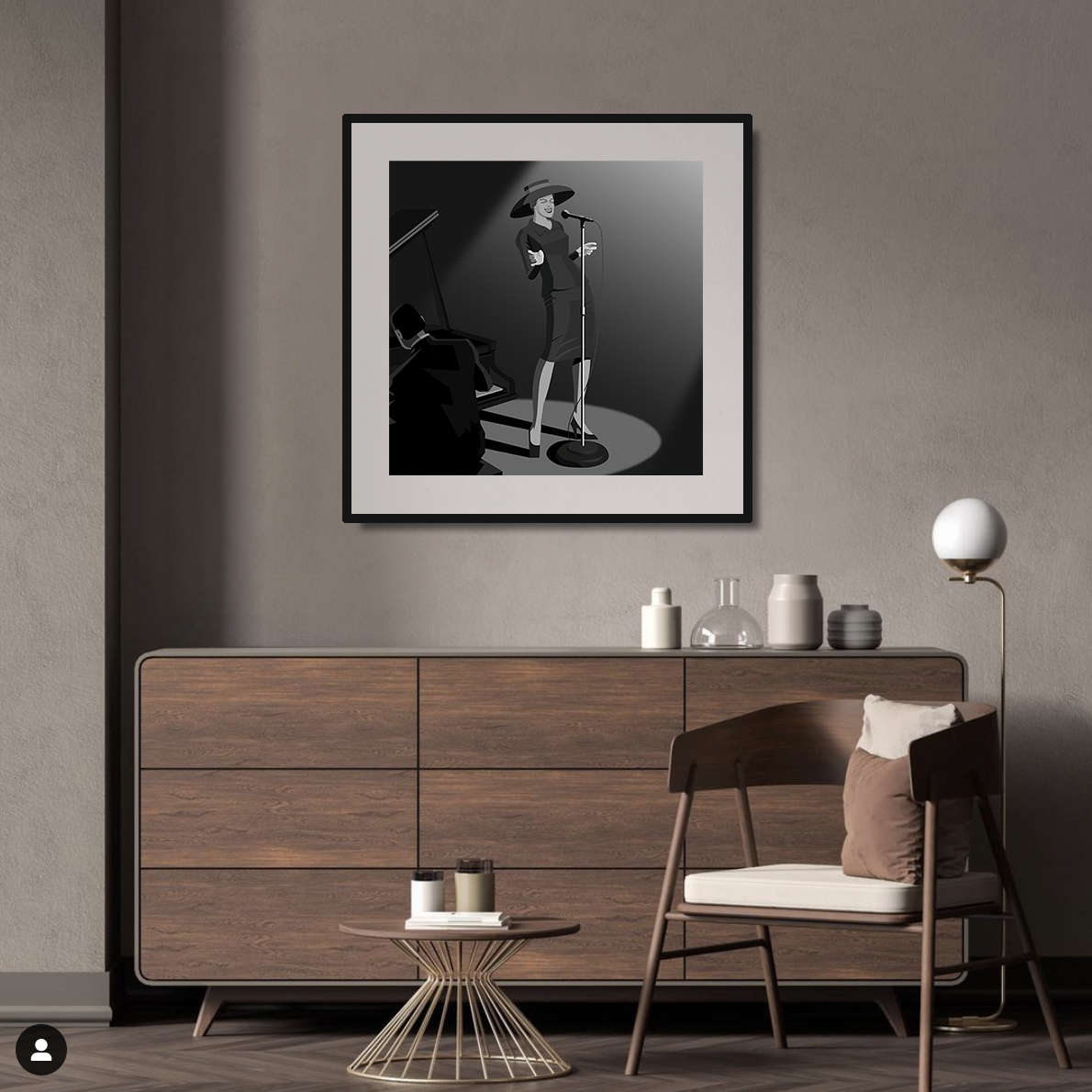 Anita O'Day singer jazz art framed