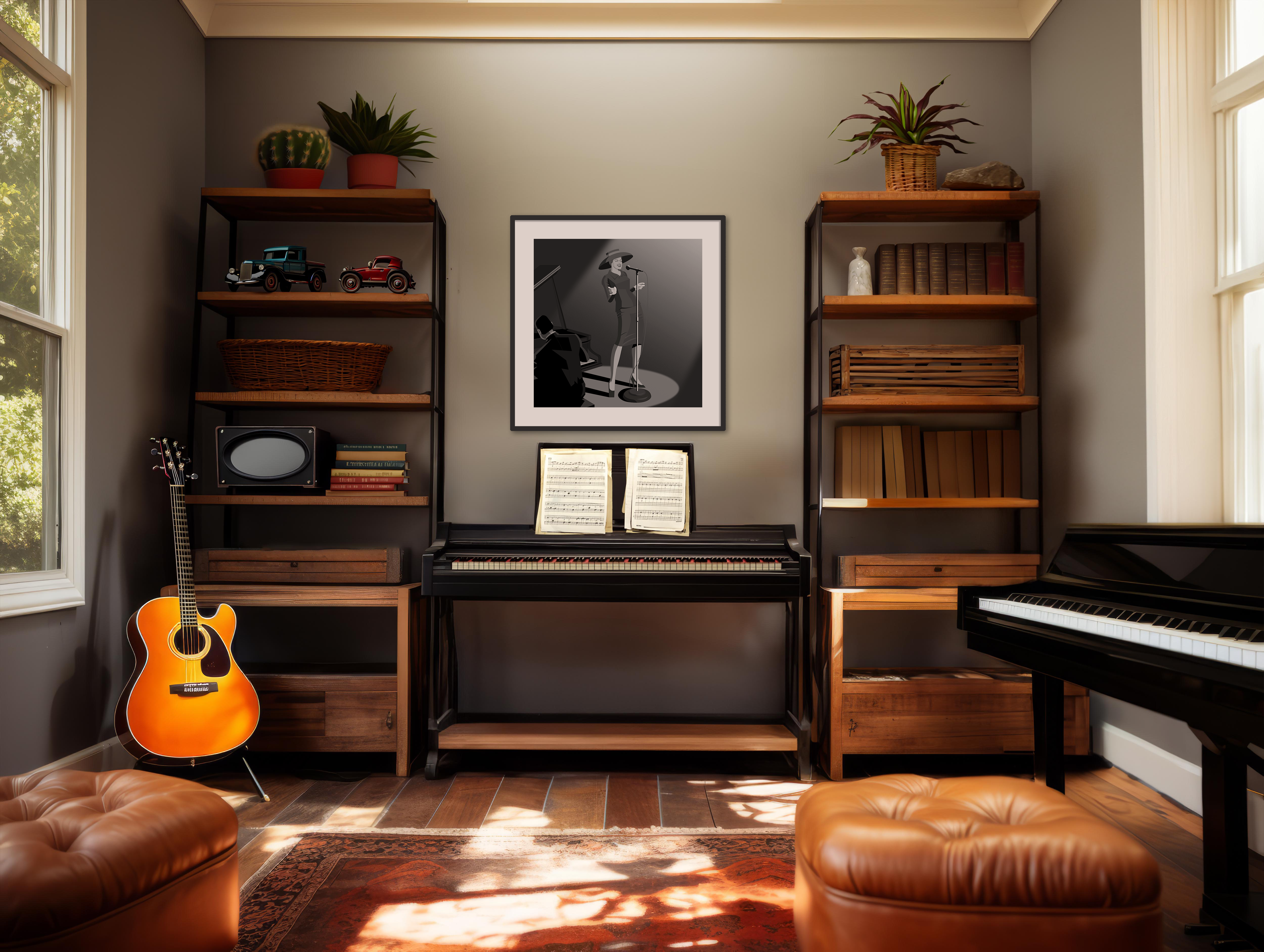 Anita O'Day singer jazz art framed