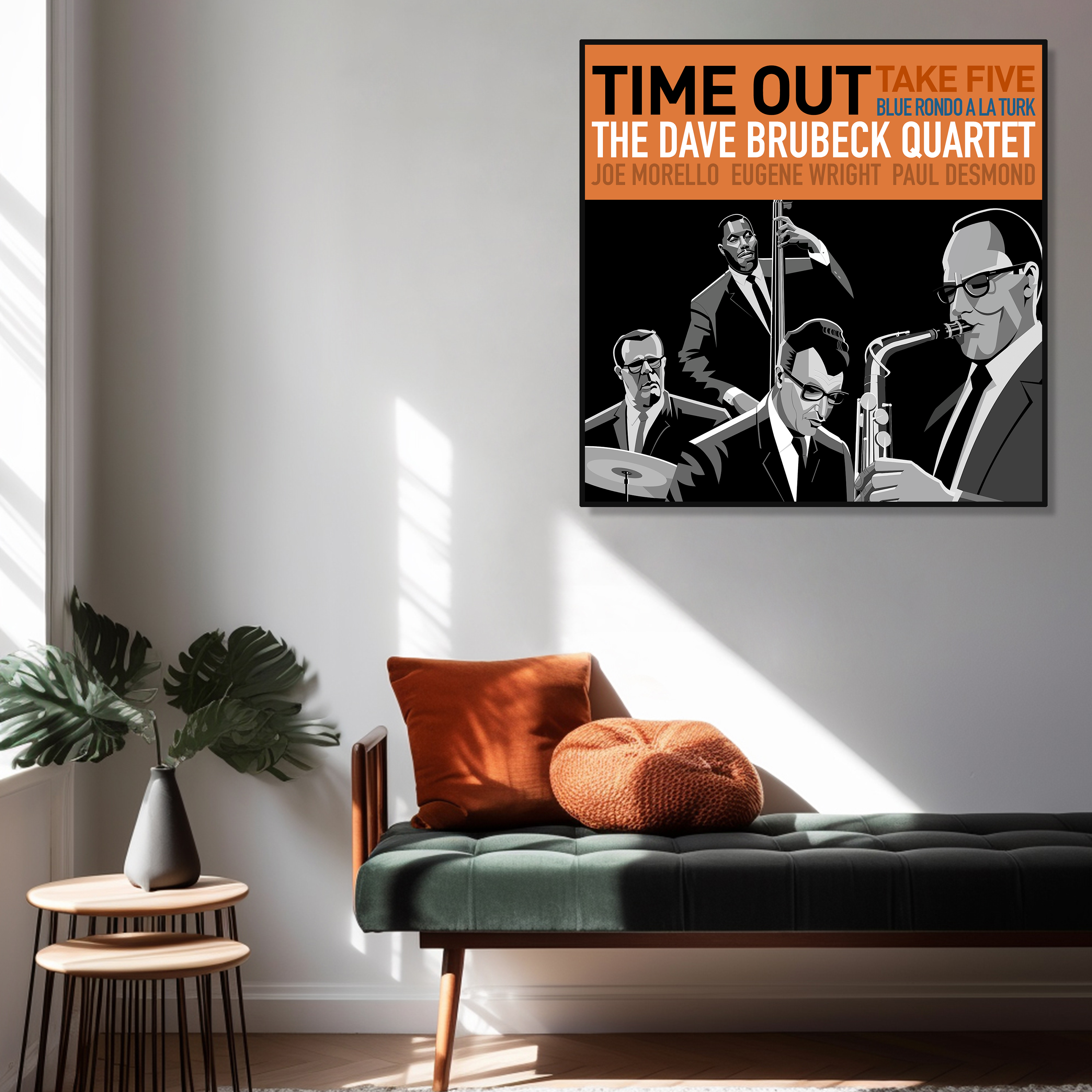 Dave Brubeck jazz art framed