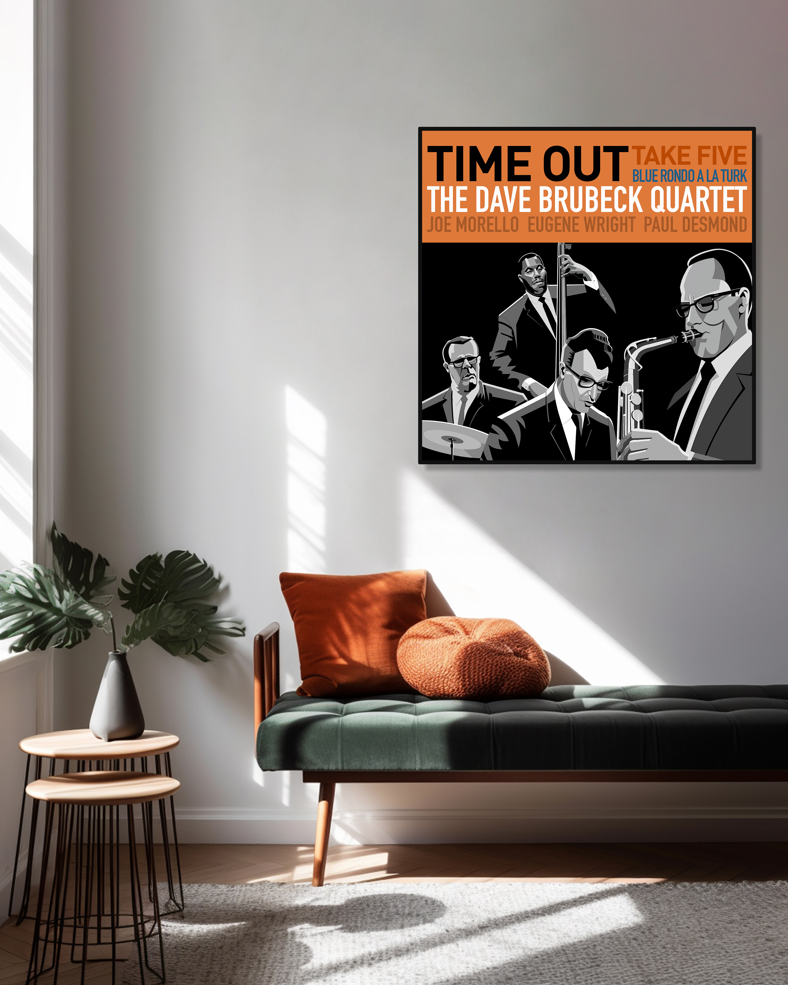 Dave Brubeck jazz art framed