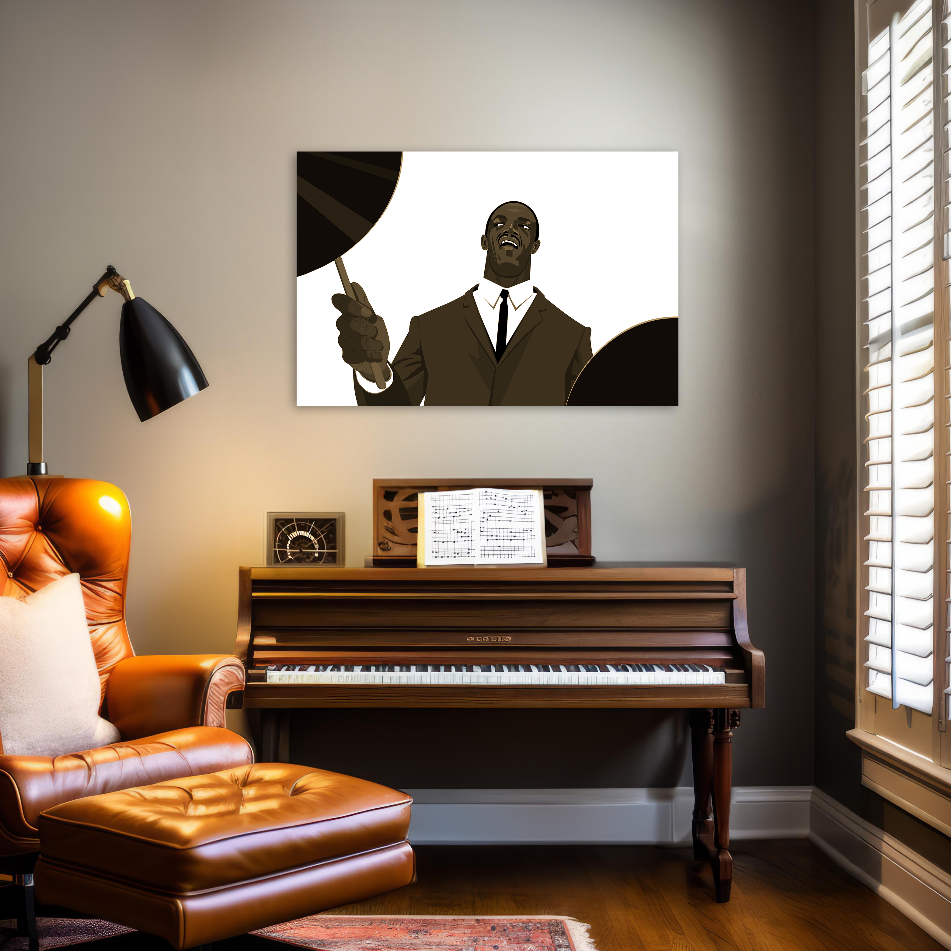 Art Blakey drums drummer jazz art canvas