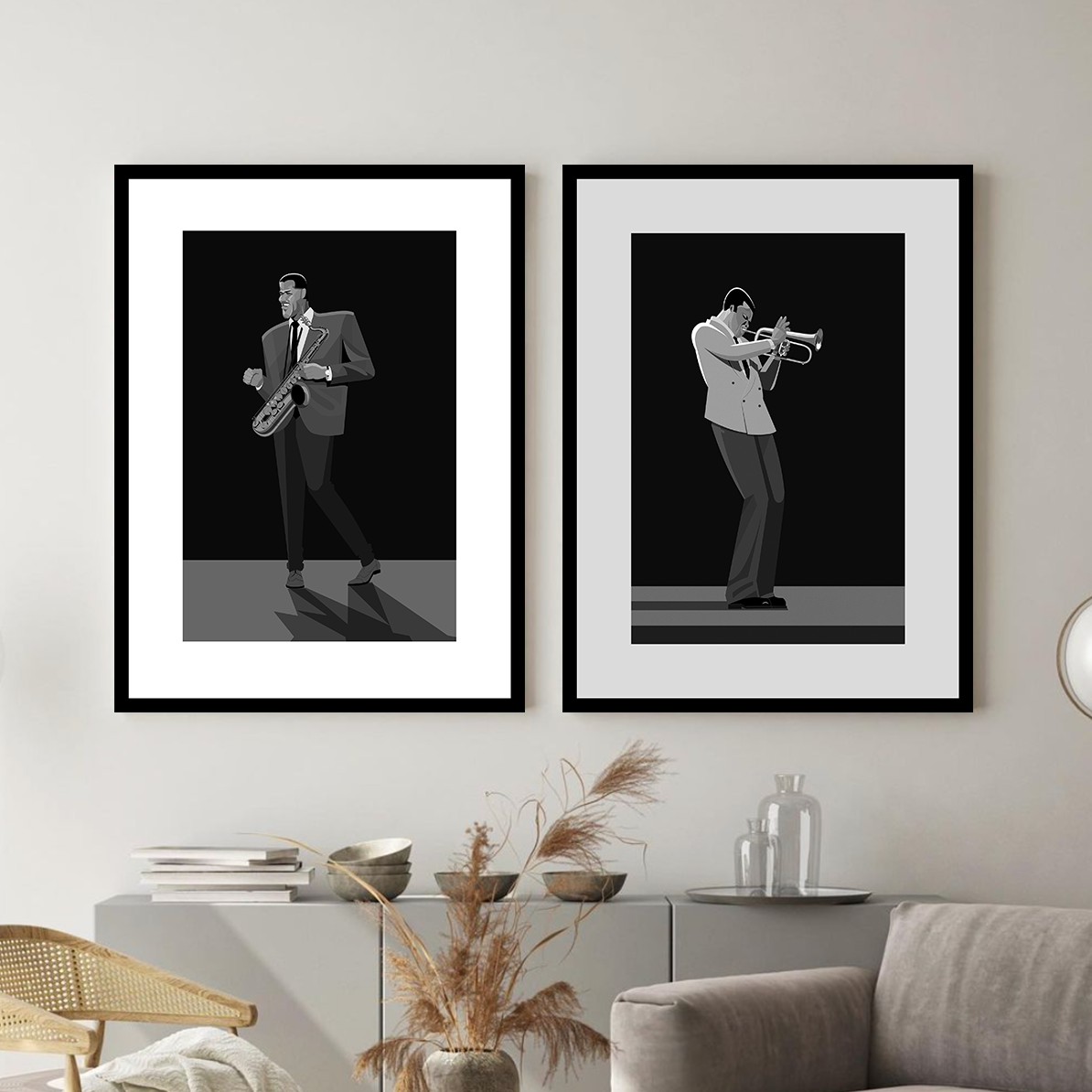 Dexter Gordon jazz art framed