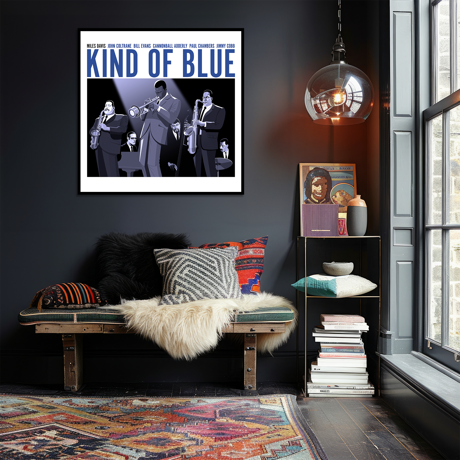 Miles Davis Kind Of Blue jazz art framed