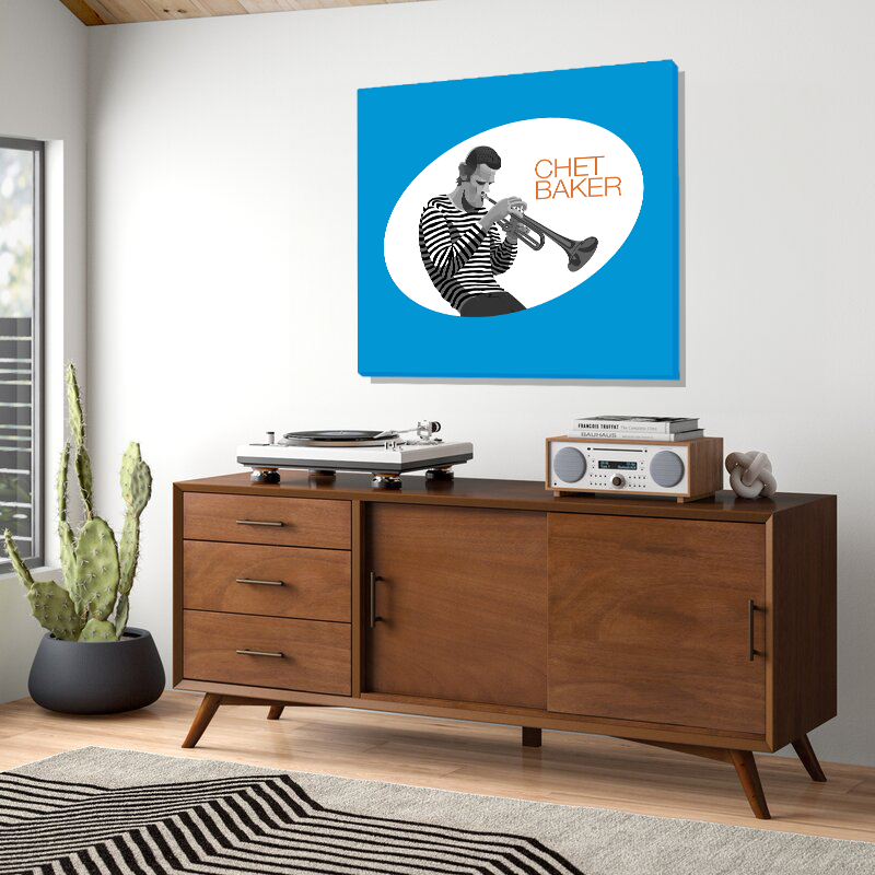 Chet Baker trumpet jazz art canvas