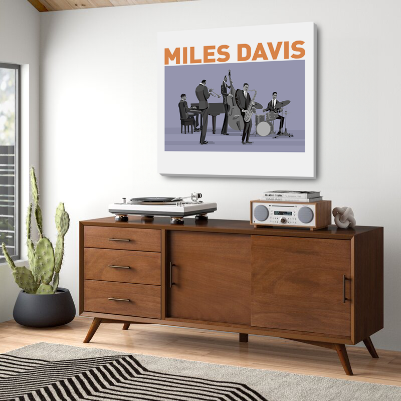 Miles Davis jazz art canvas