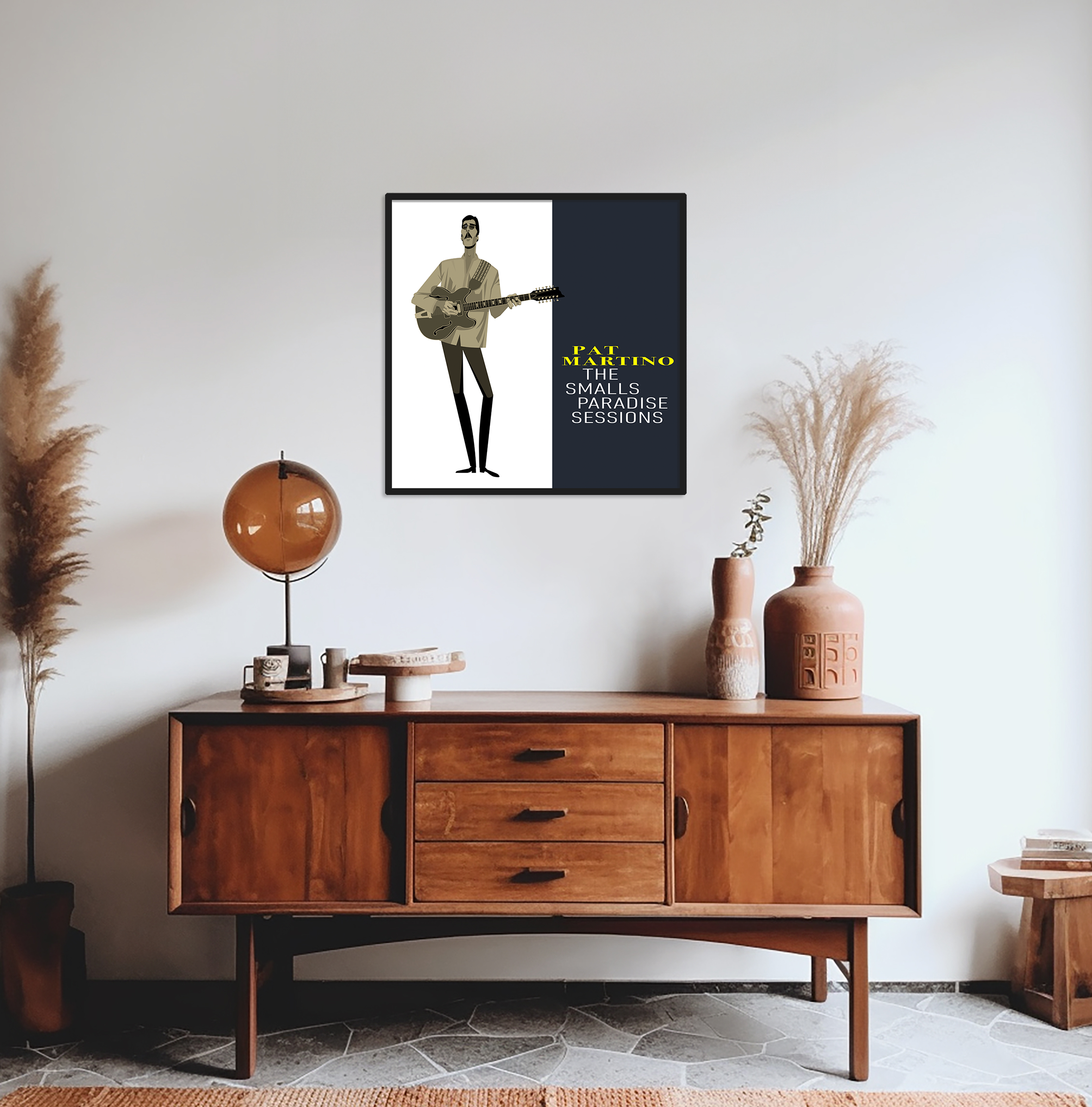 Pat Martino guitar jazz art framed