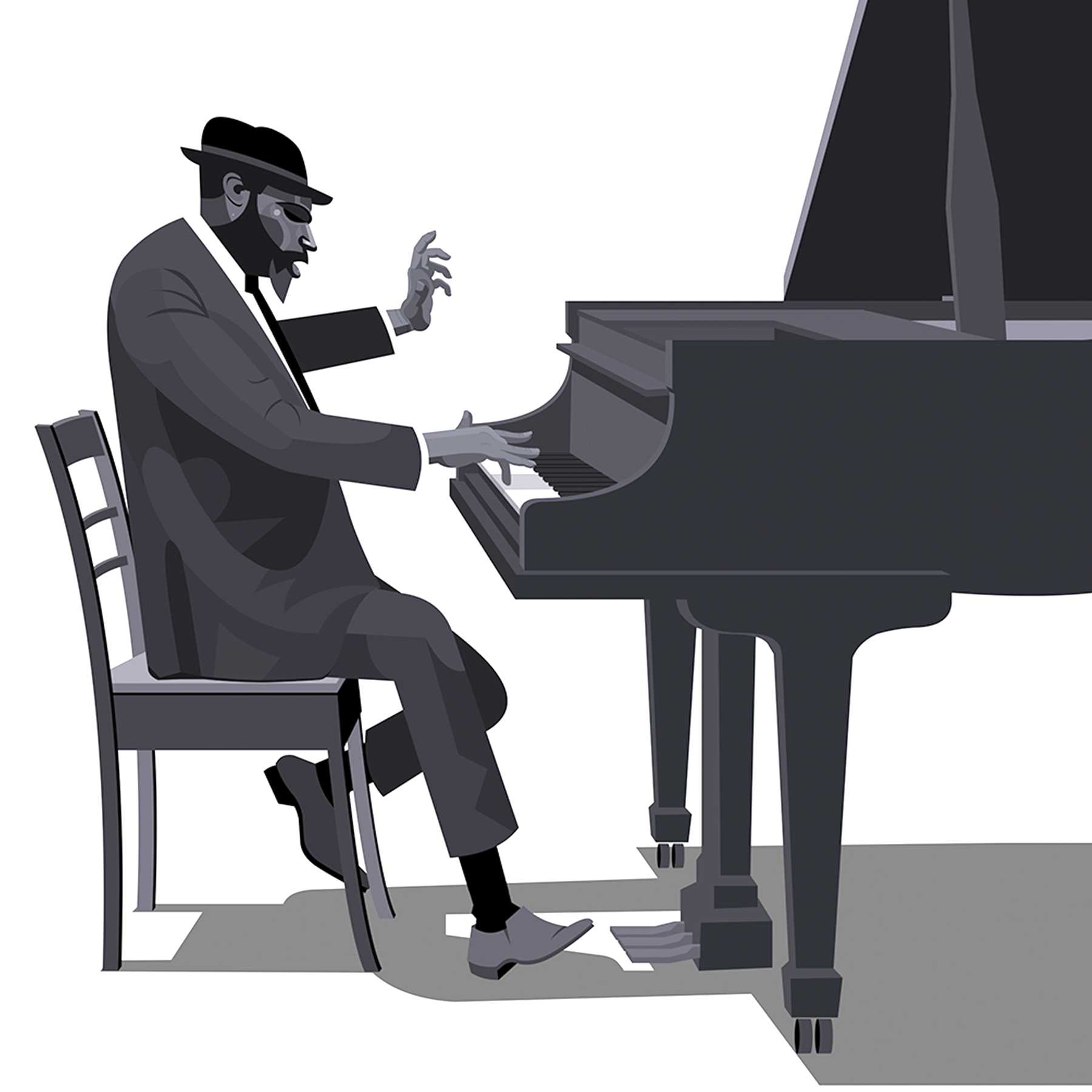 Thelonious Monk jazz art crop