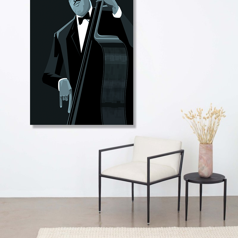 Ray Brown jazz art canvas