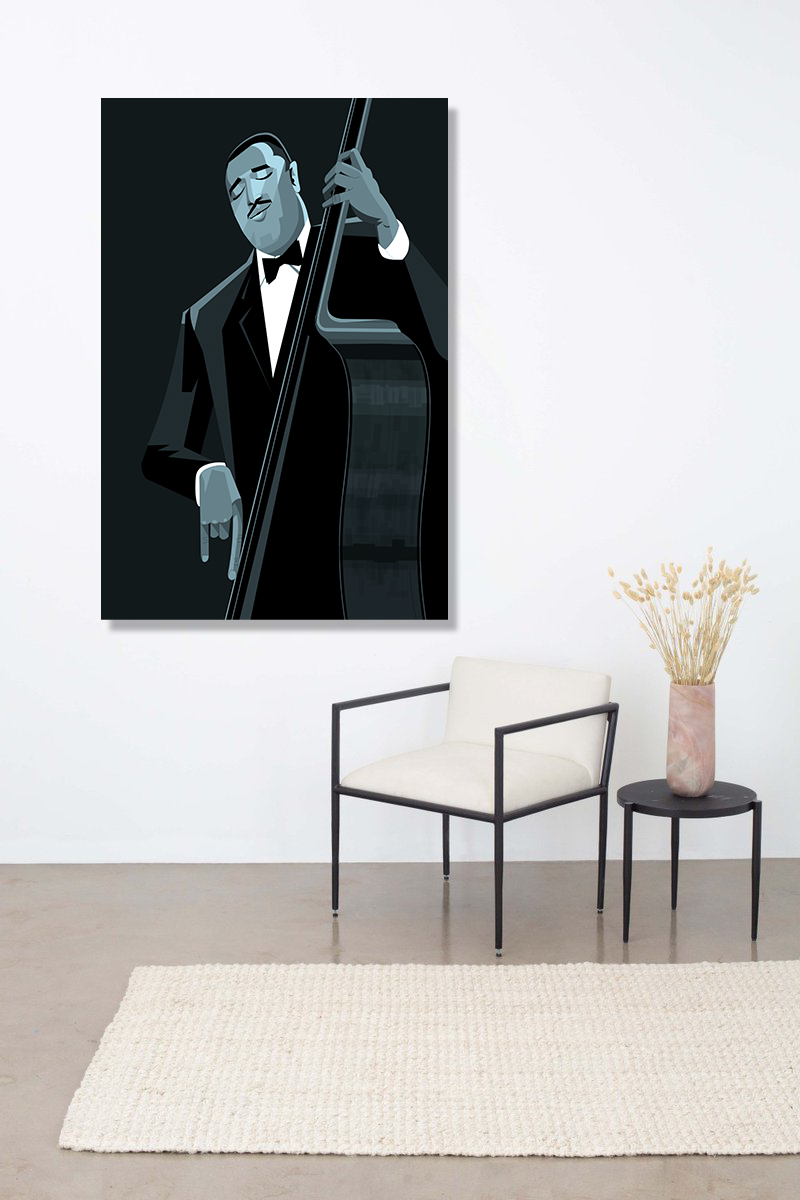 Ray Brown jazz art canvas