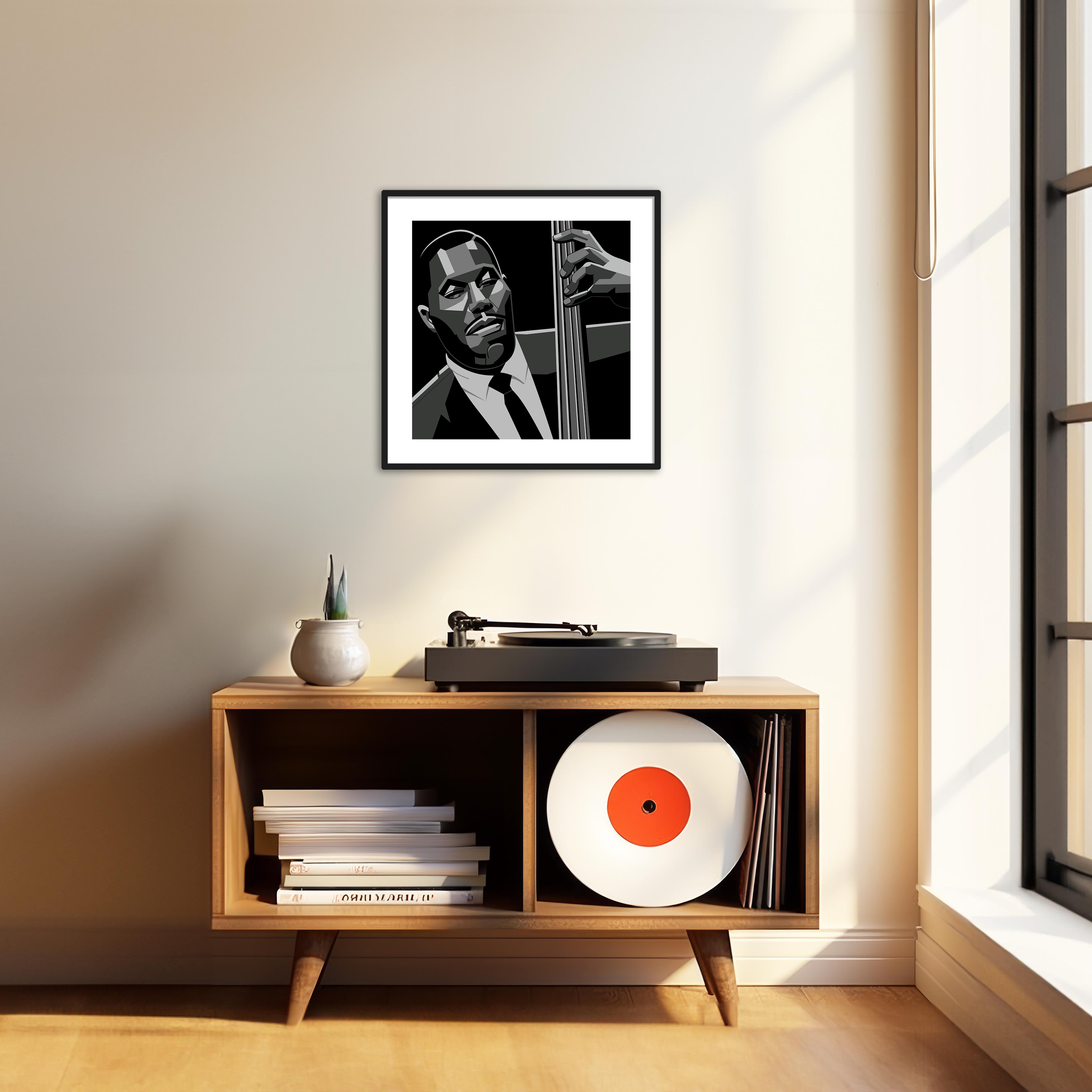 Eugene Wright jazz art framed