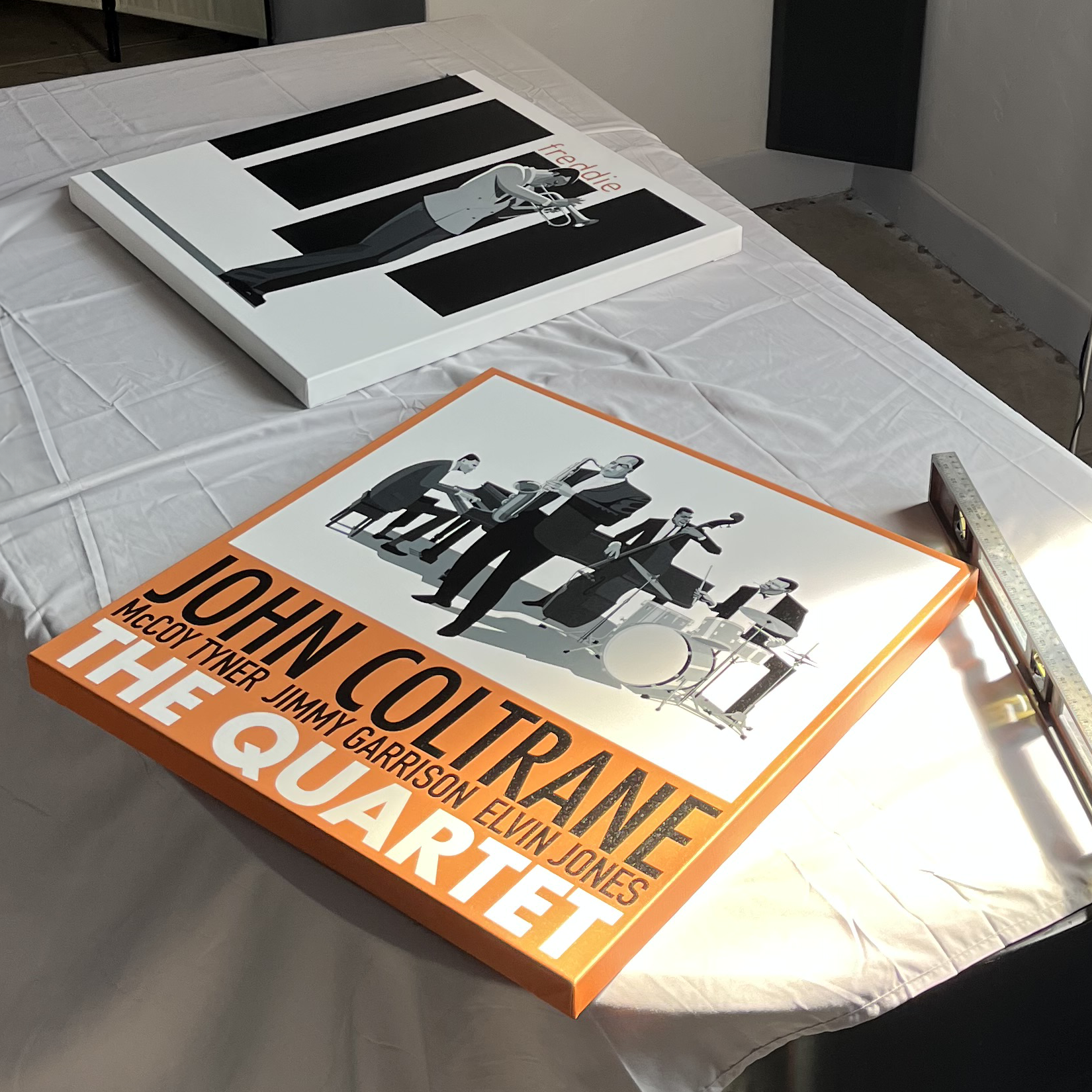 John Coltrane and Freddie Hubbard jazz art canvas