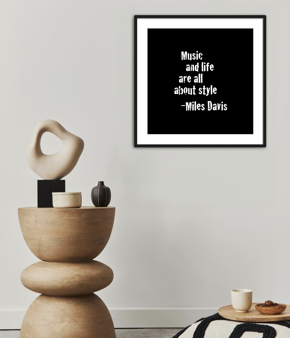 Miles Davis jazz art frames
