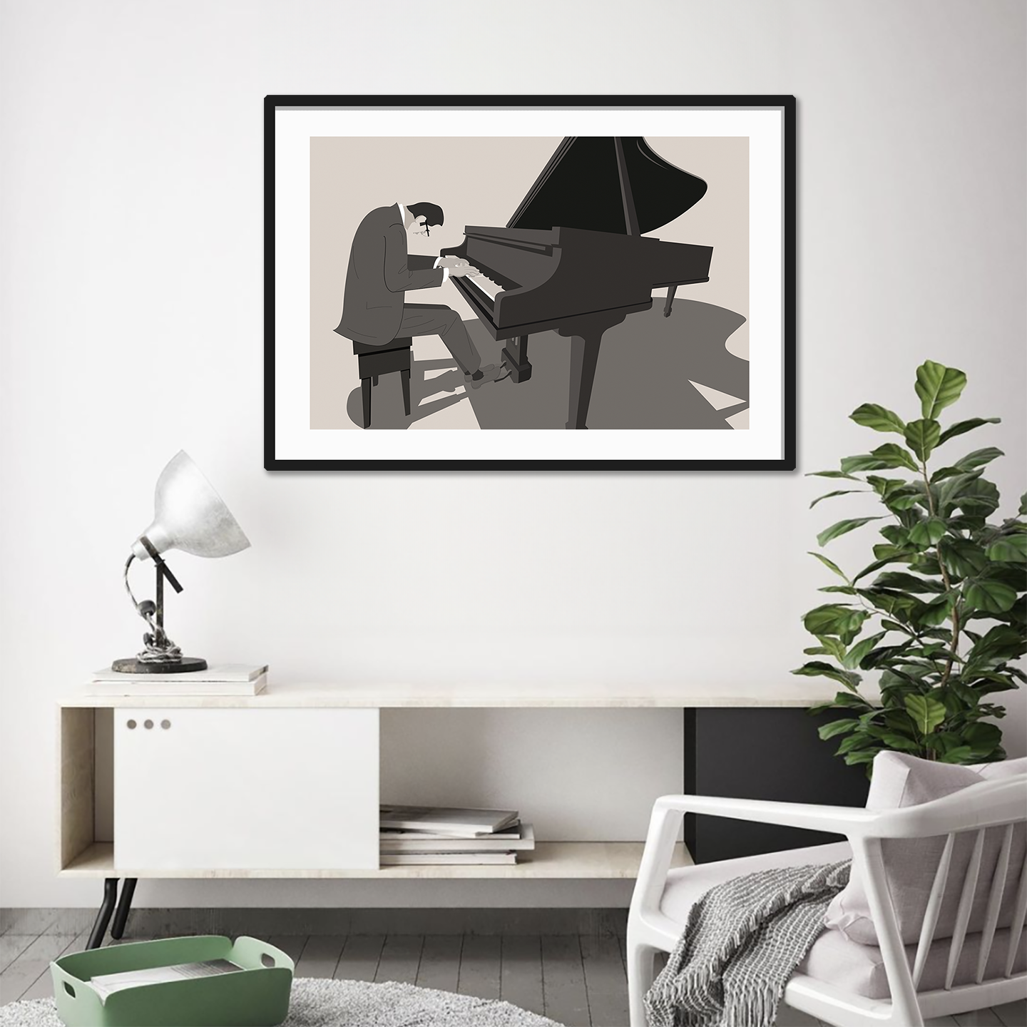 Bill Evans Evans jazz art framed