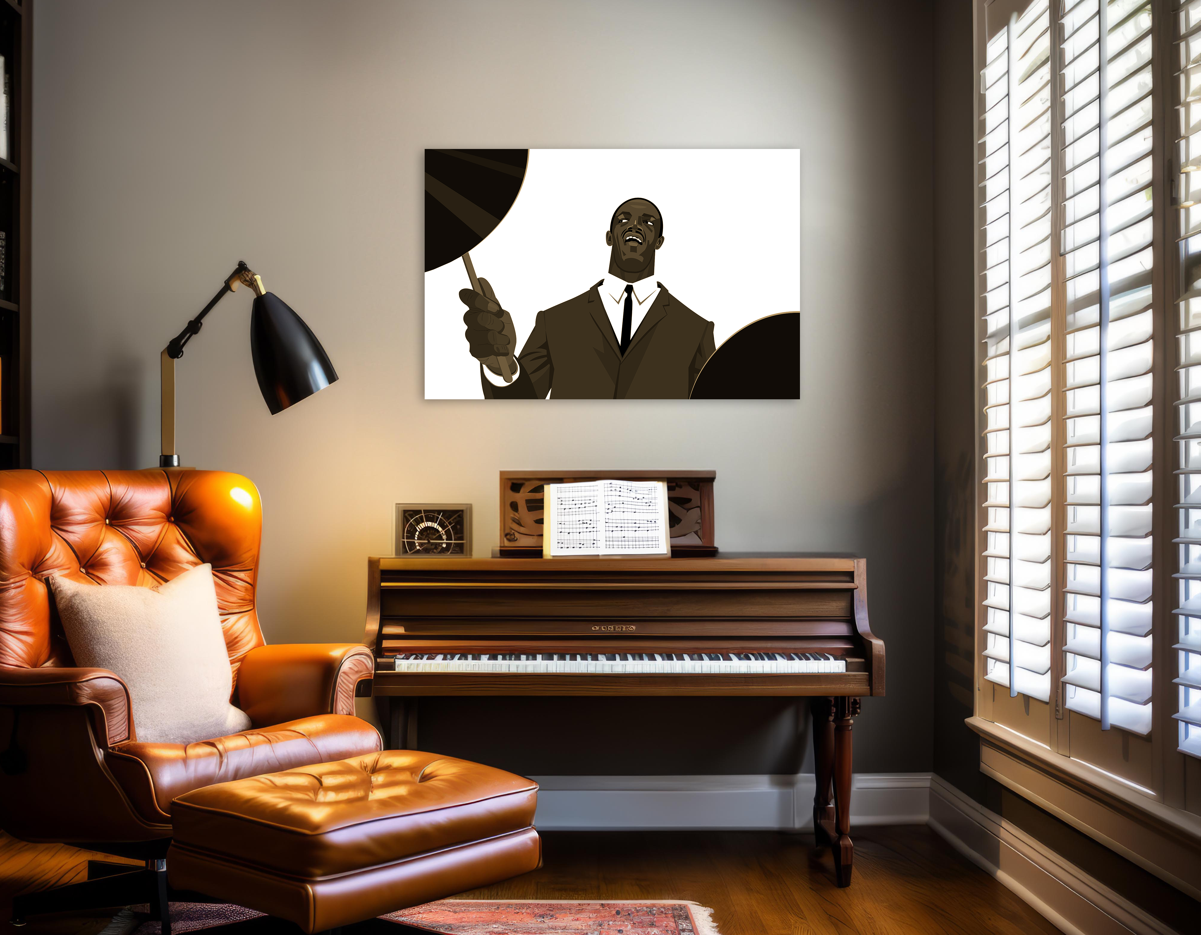 Art Blakey drums drummer jazz art canvas