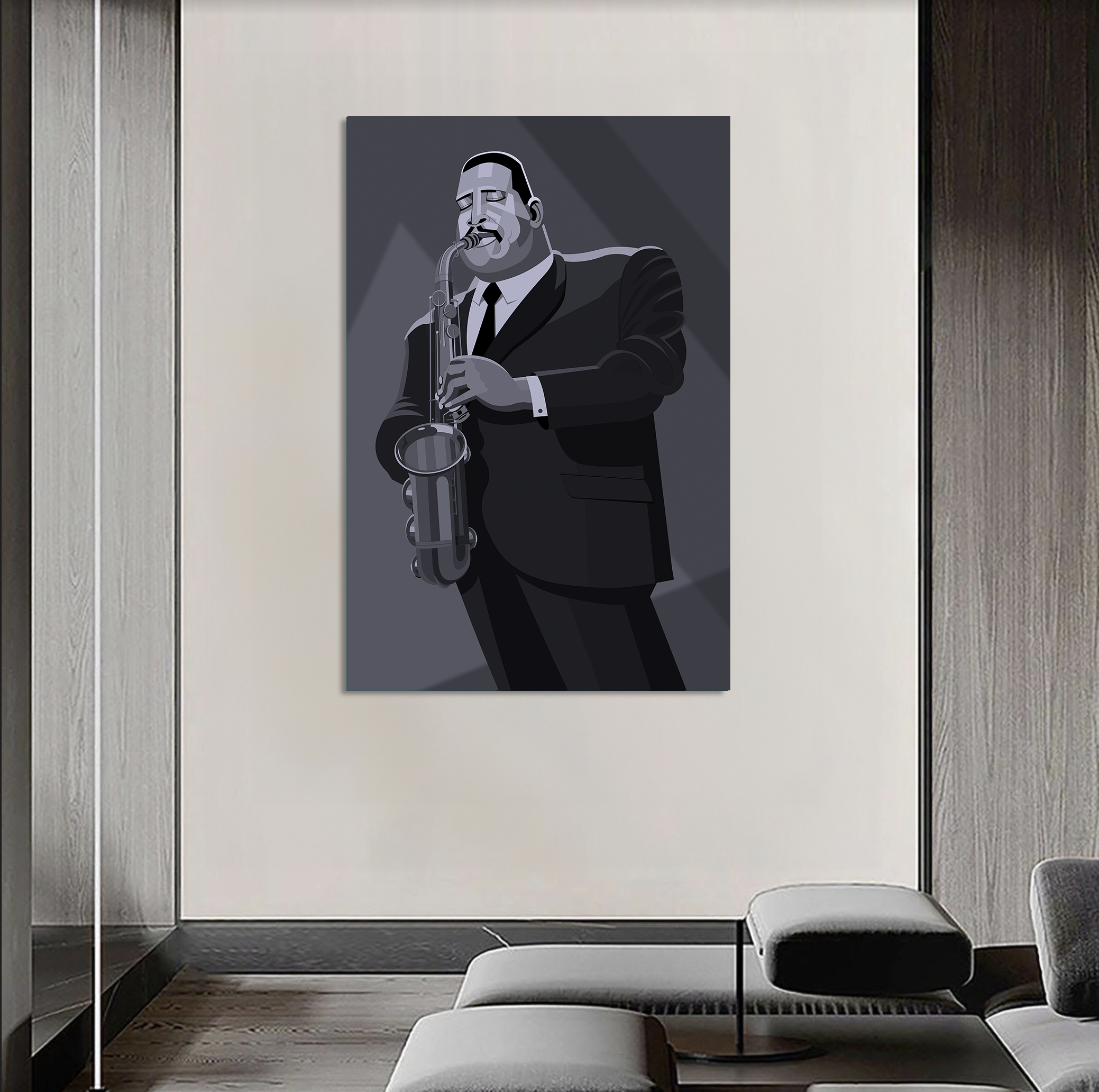 Cannonball Adderley saxophone jazz art canvas