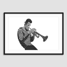 Chet Baker trumpet jazz art framed