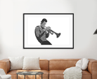 Chet Baker trumpet jazz art framed