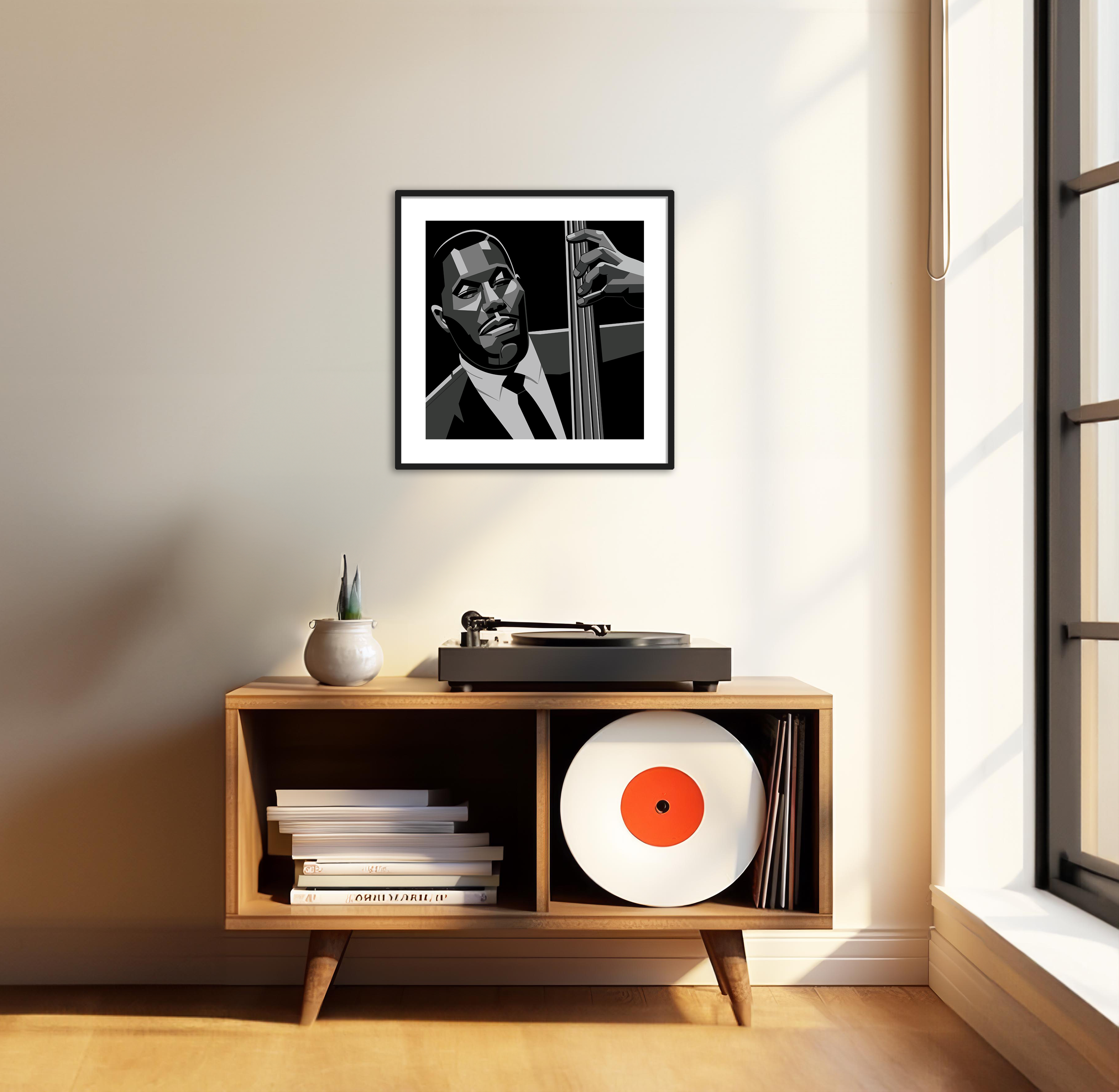 Eugene Wright jazz art framed